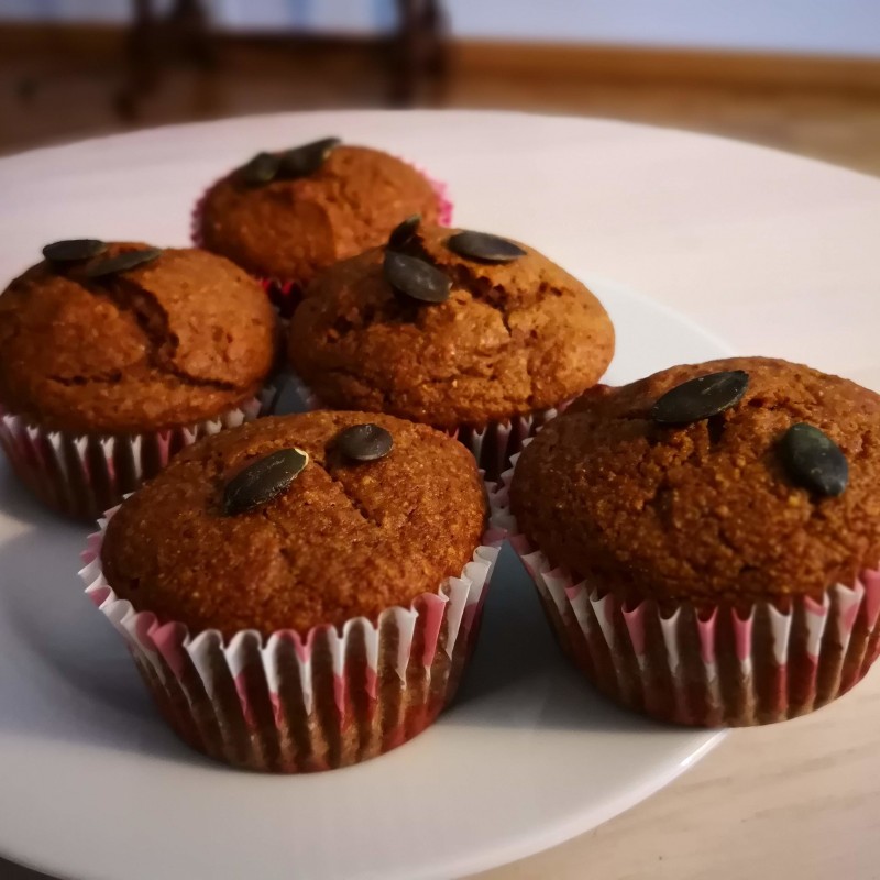 Fluffige, lockere Kürbismuffins