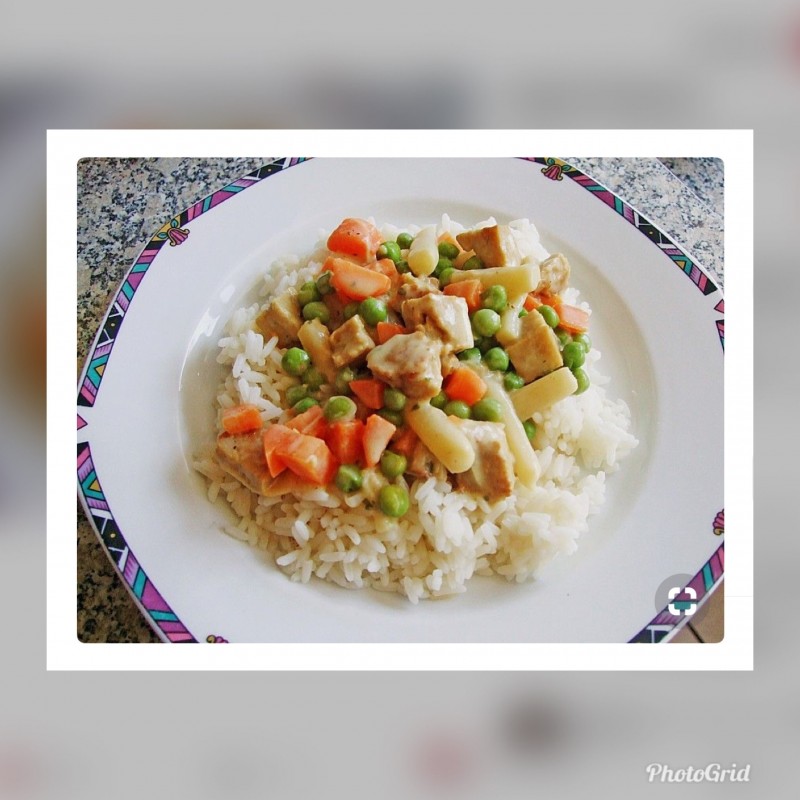 vegan chicken fricassee