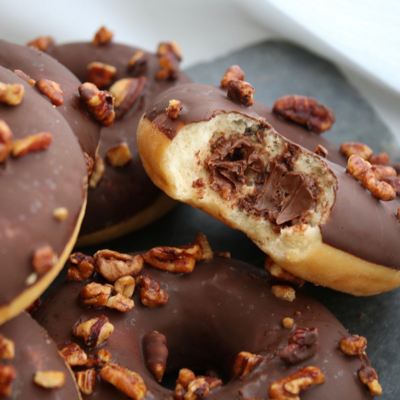 Chocolate Pecan Donuts
