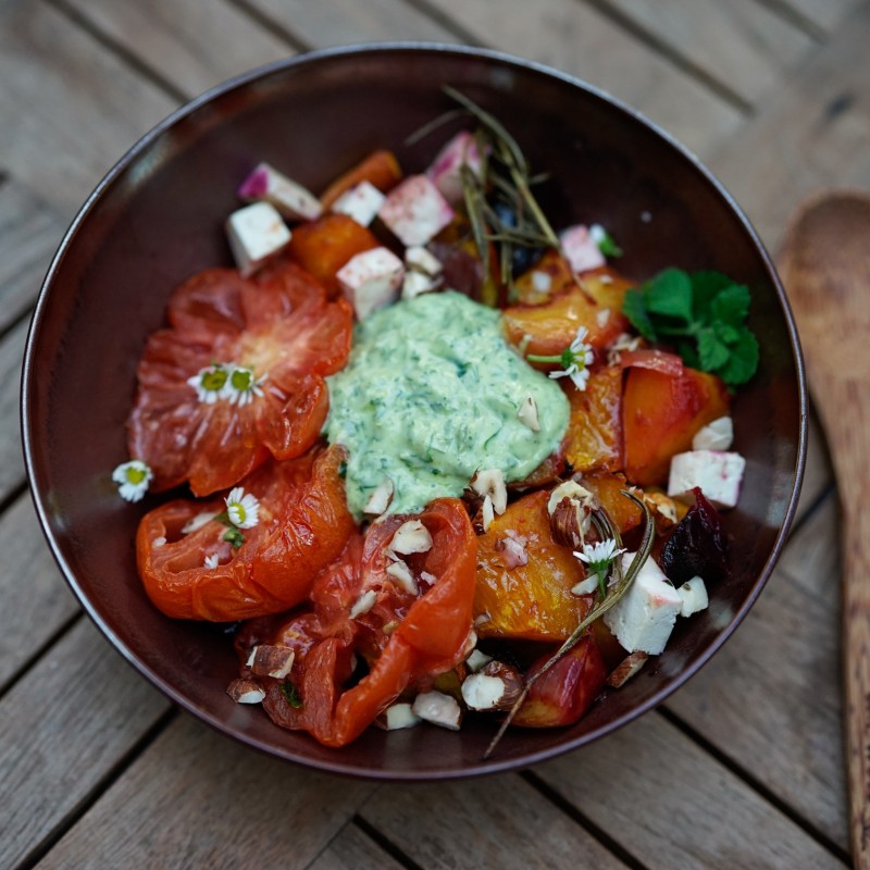 Sommerliche Ofengemüse Bowl