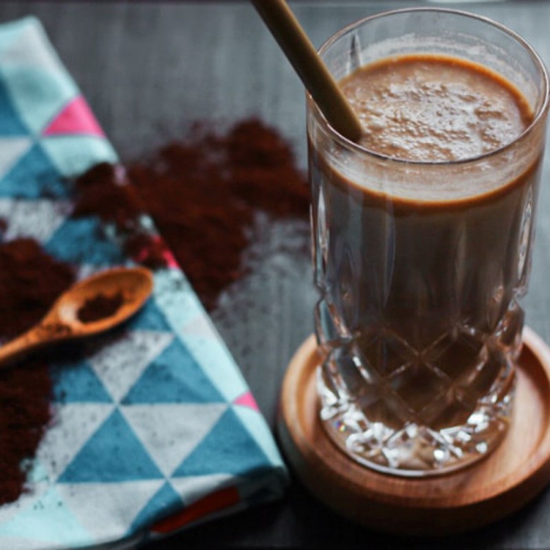 Bananen Kokos Smoothie mit Kaffee