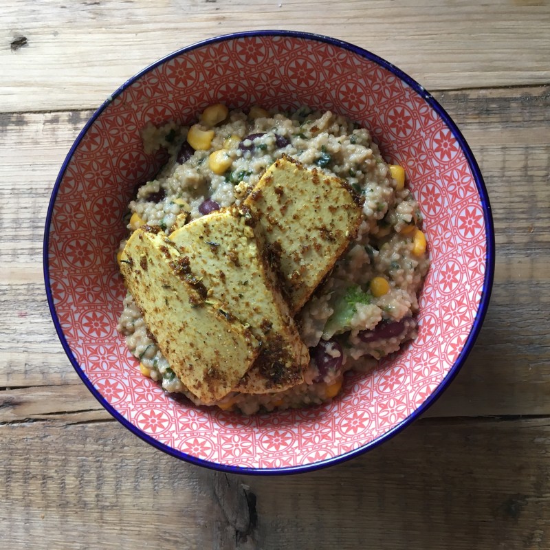 Couscous in Ersnusssauce mit Tofu