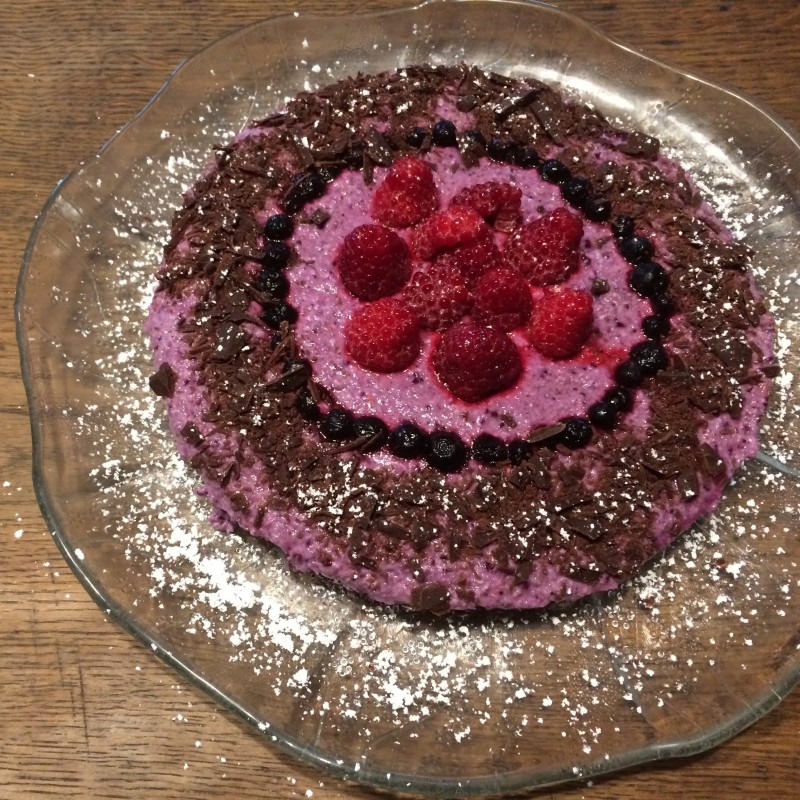 No Bake Himbeertorte mit Schoko