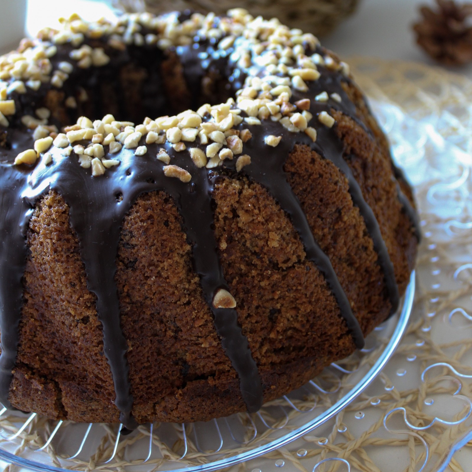 Nusskuchen mit Schokoglasur – Vegane Rezepte auf 100Affen.de