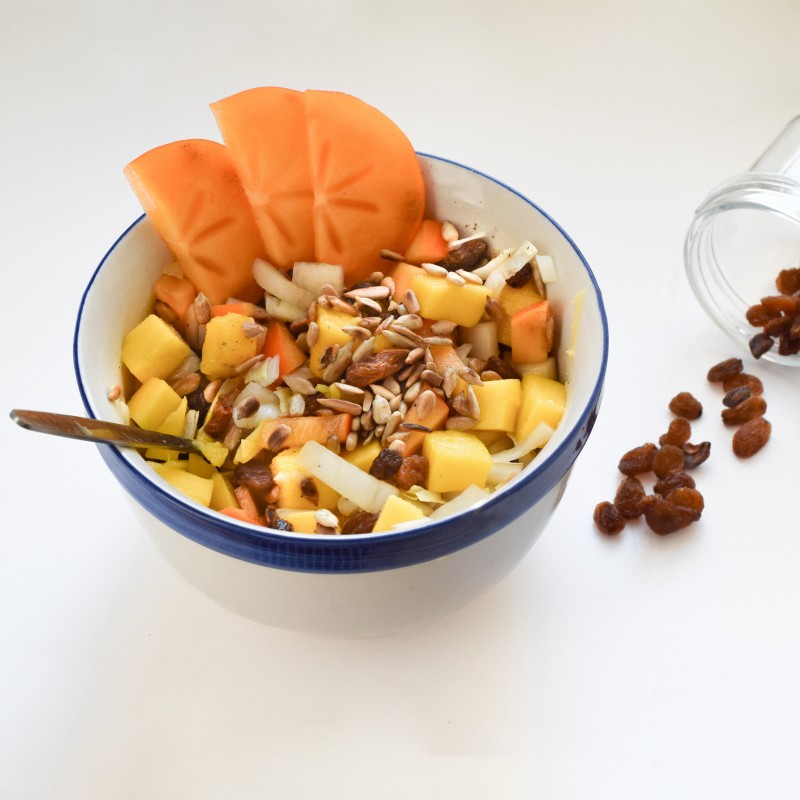 Obstsalat mit Chicorée – Vegane Rezepte auf 100Affen.de