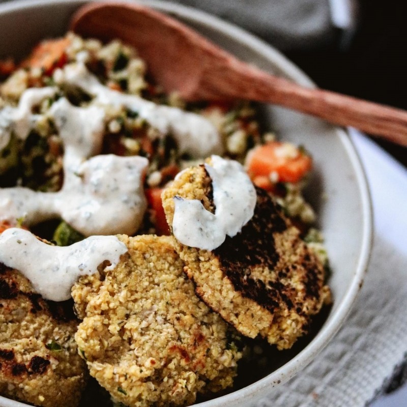 Falafel Quinoa Salad