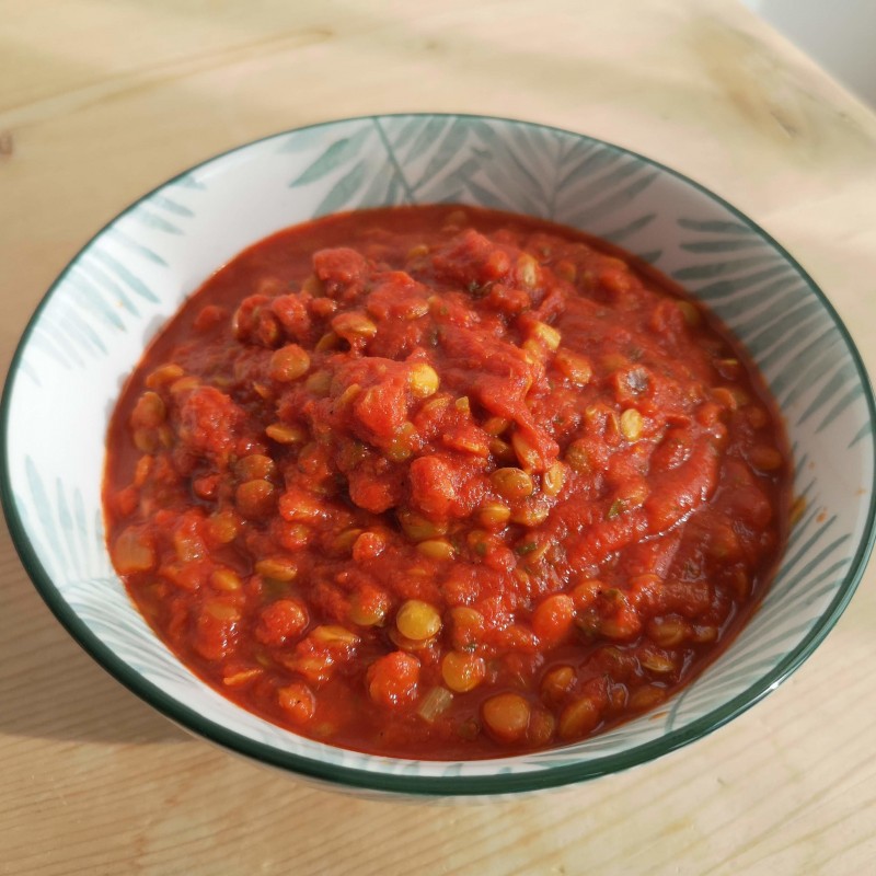 Einfache Linsen - Tomatensauce