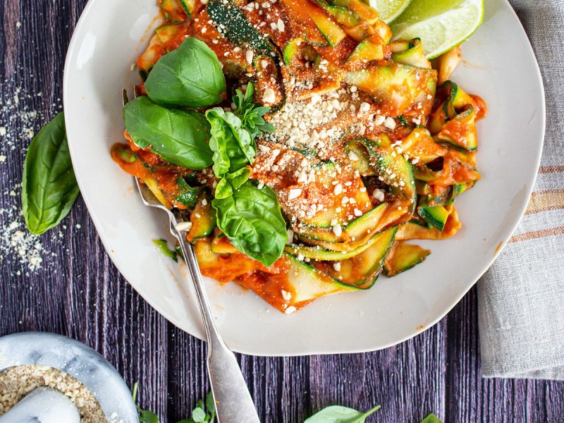 ZUCCHINI PASTA POMODORO MILANESE