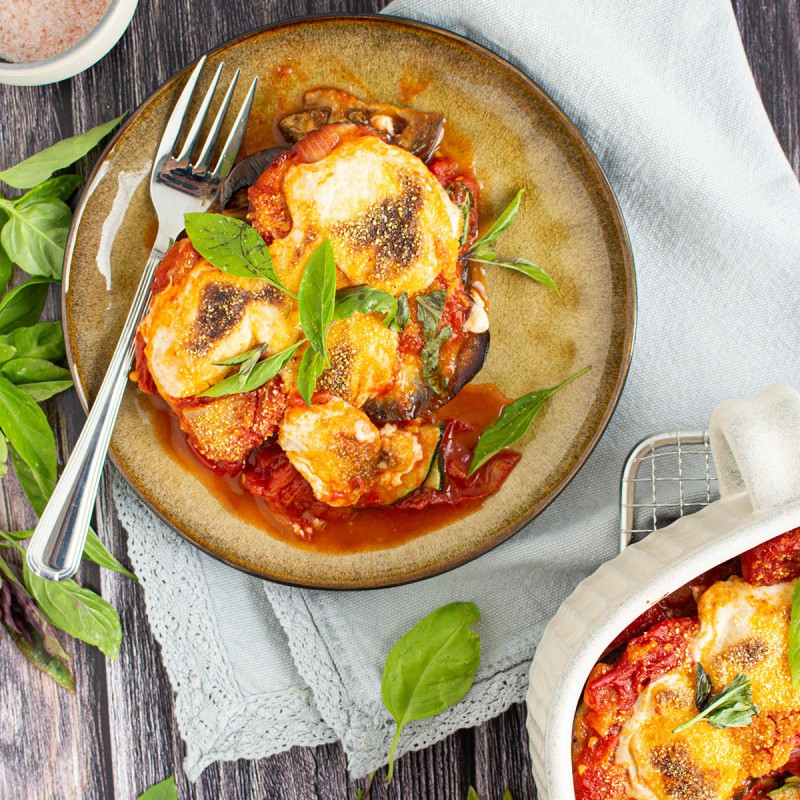 VEGANE AUBERGINEN PARMIGIANA