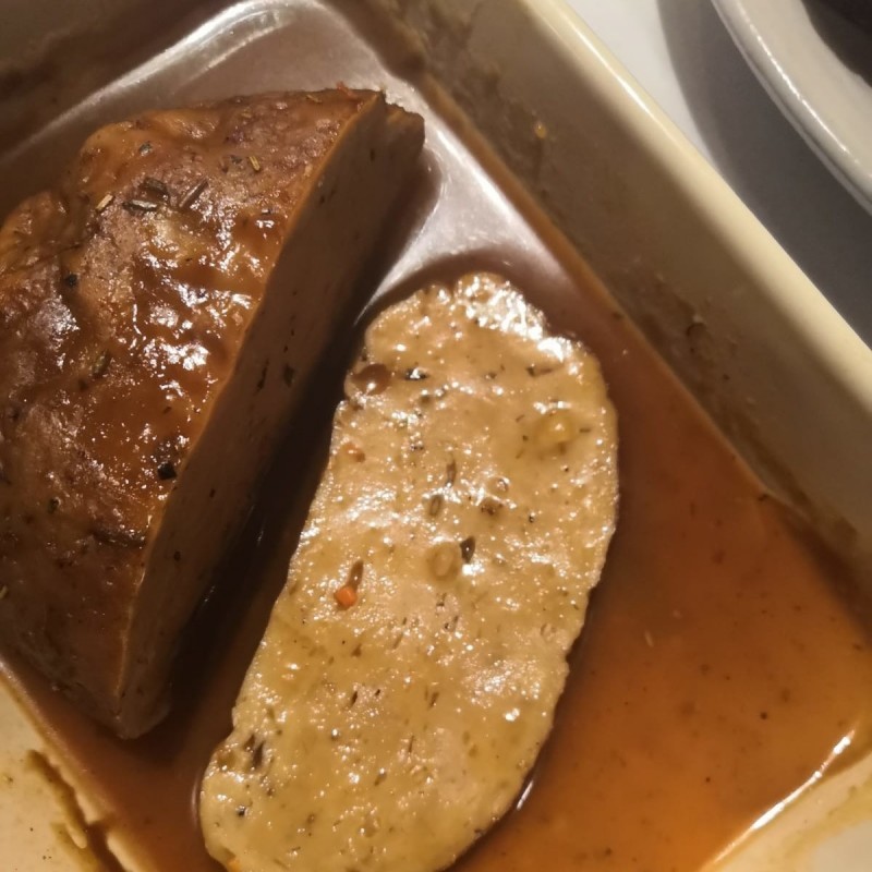 Seitanbraten mit Bratensauce – Vegane Rezepte auf 100Affen.de