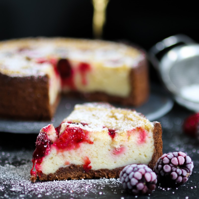 Vegan Raspberry-Cheesecake