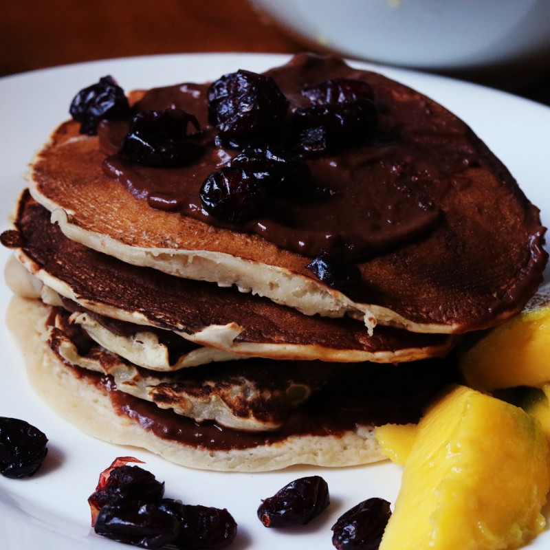 Pfannkuchen mit Schokocreme