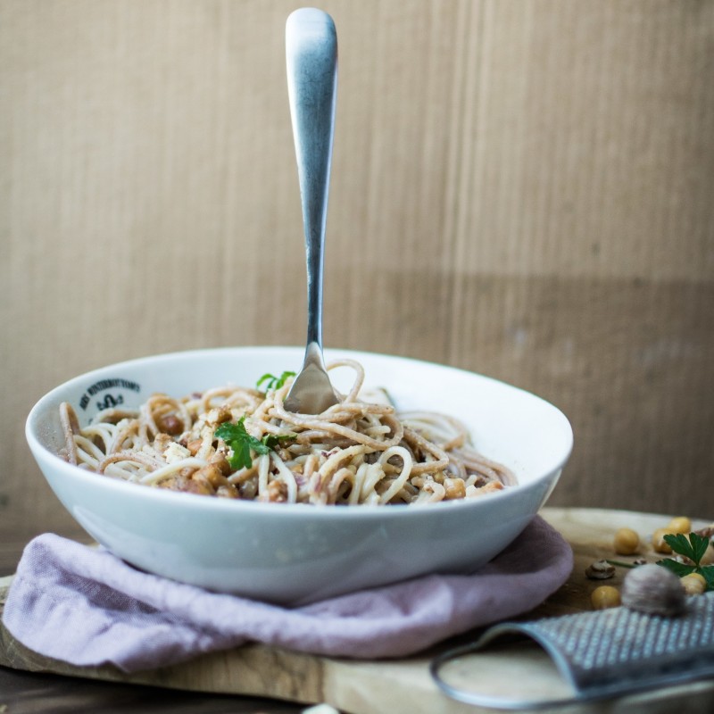 SPAGHETTI ALLA CARBONARA – SOJAFREI