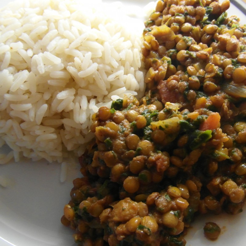 Linsen -Spinat - Masala