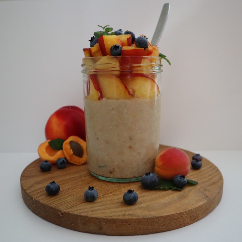 Peach Panna Cotta Porridge