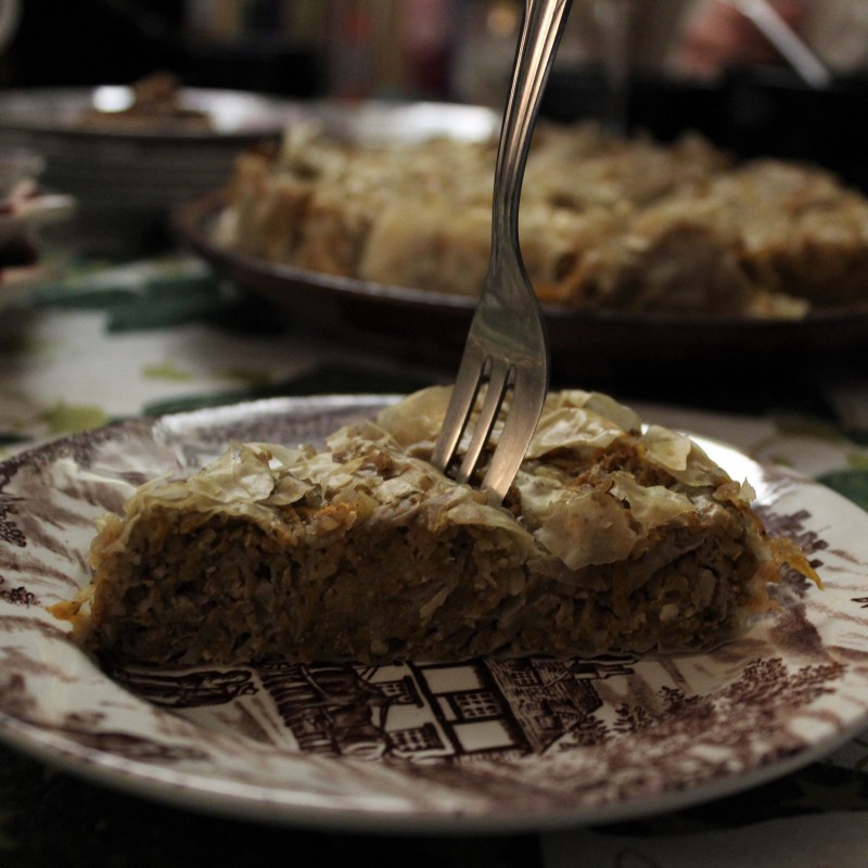 Kürbisstrudel mit Walnüssen