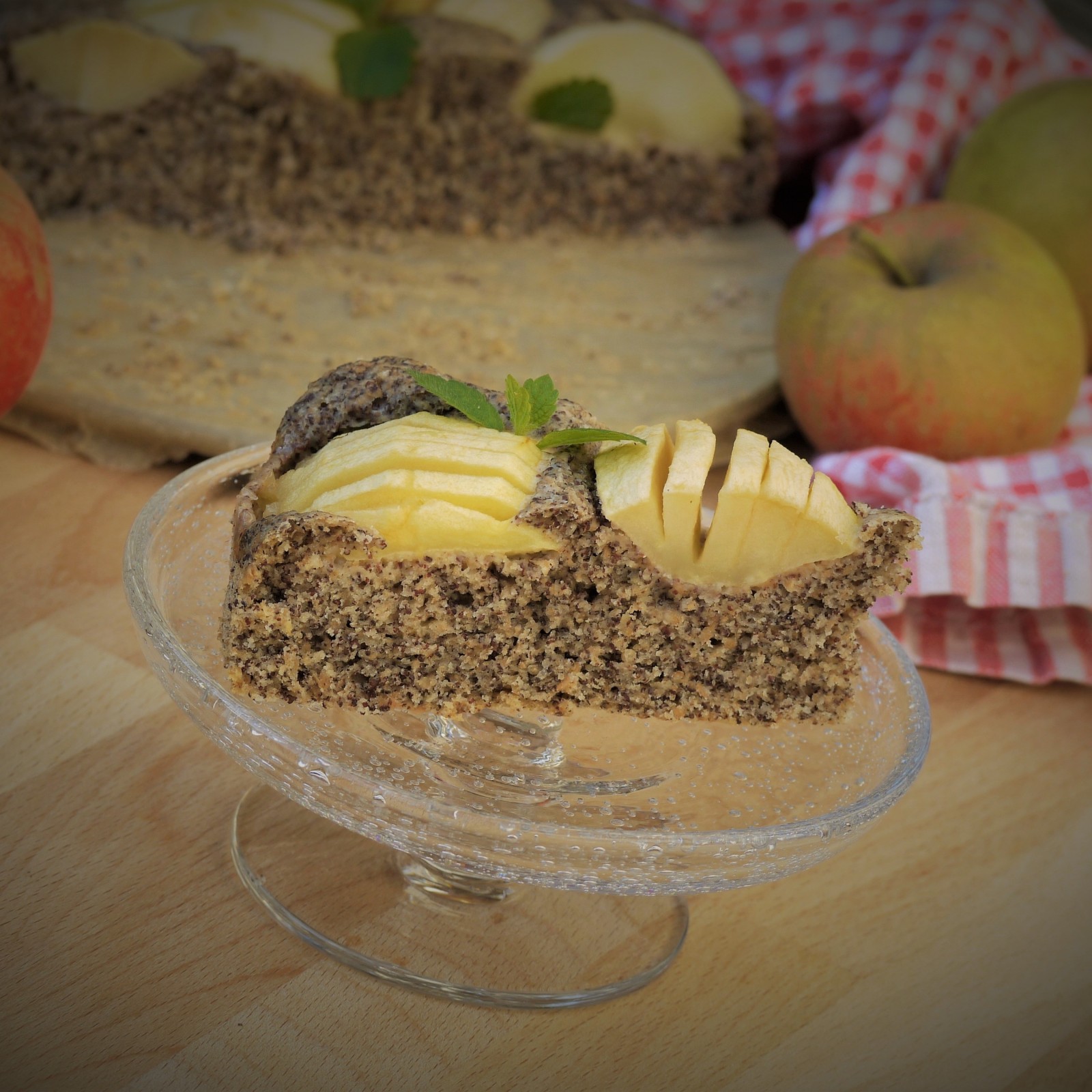 Apfel-Mohn-Kuchen – Vegane Rezepte auf 100Affen.de