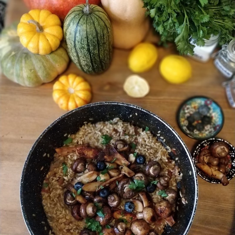 herbstliches Waldpilzrisotto